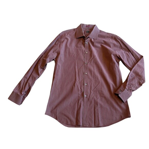 Paul Smith London Checker Print Grey Long-Sleeve Shirt Dress Size 17.5 44 Men's - Picture 1 of 12